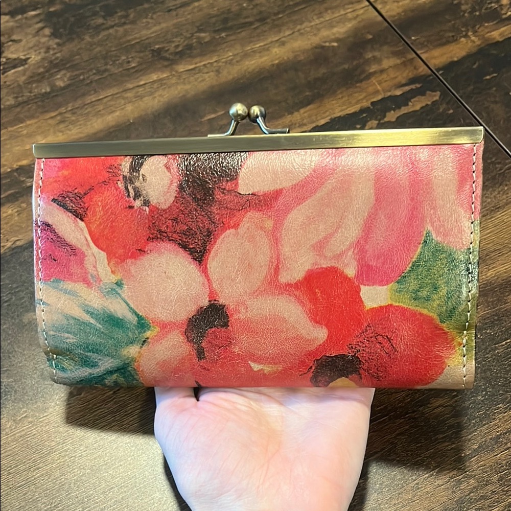 Patricia Nash Italian leather floral wallet clutch